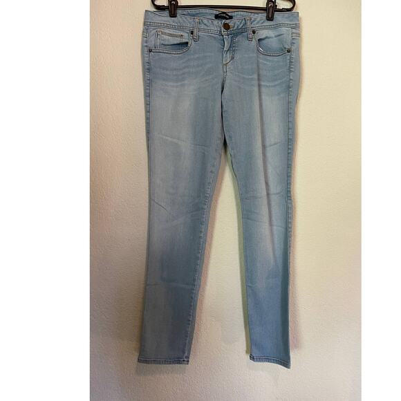 Vintage Bebe Distressed Skinny Made in USA Stretch Denim Jeans SIZE 29 - Picture 1 of 10